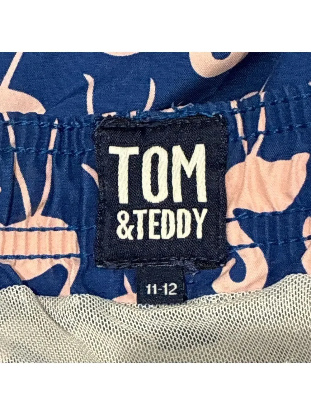 Tom & Teddy Rose Flamingos Classic Swim Shorts - Size Boys 11/12
